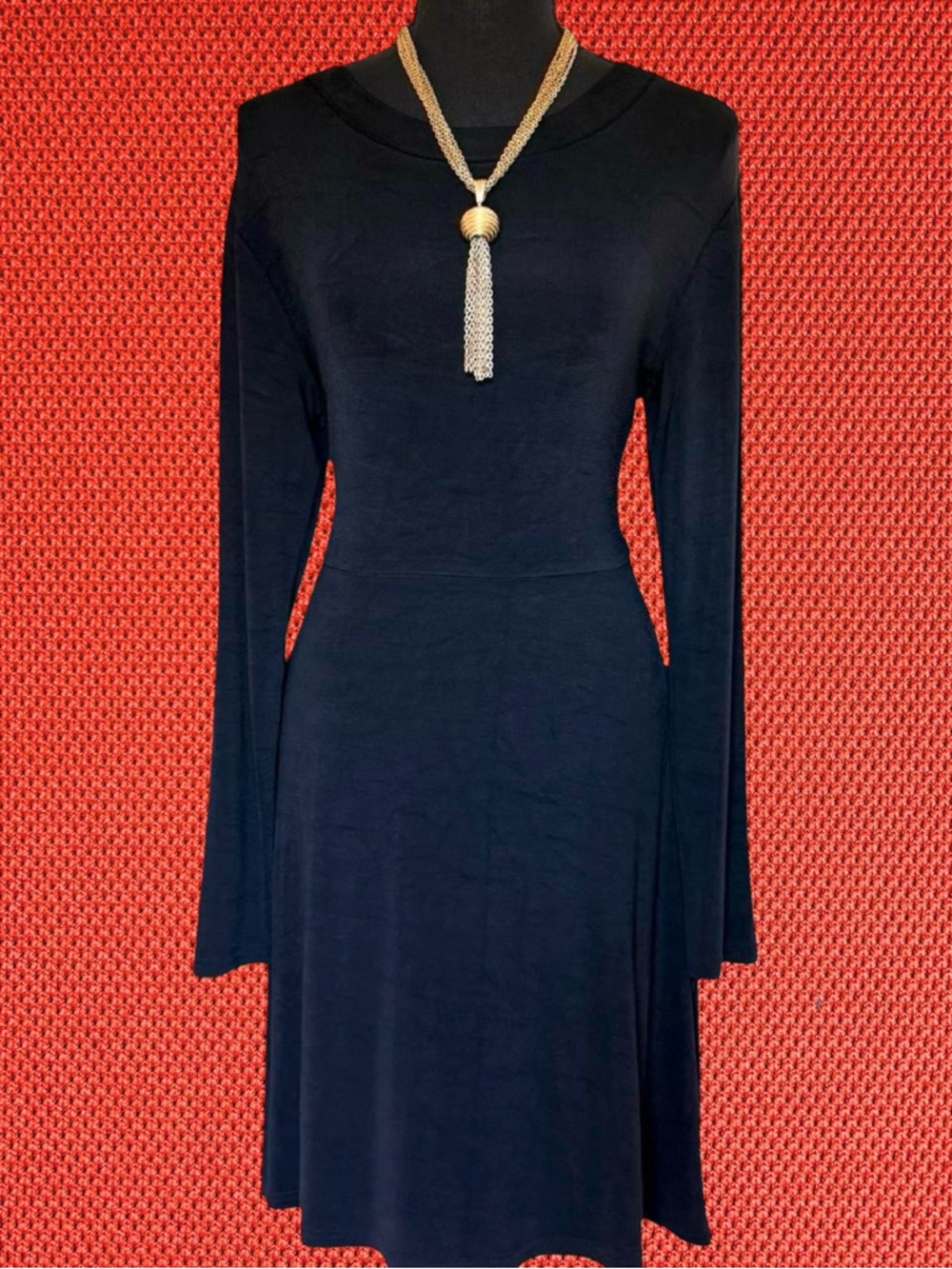 1990s Minimalist Body Con Little Black Dress Size M Moda International